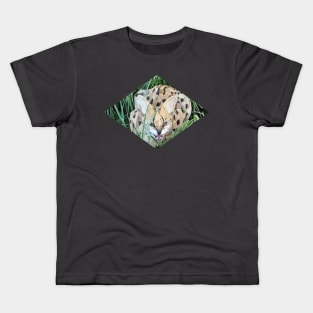 Low Poly Snarling Serval Kids T-Shirt